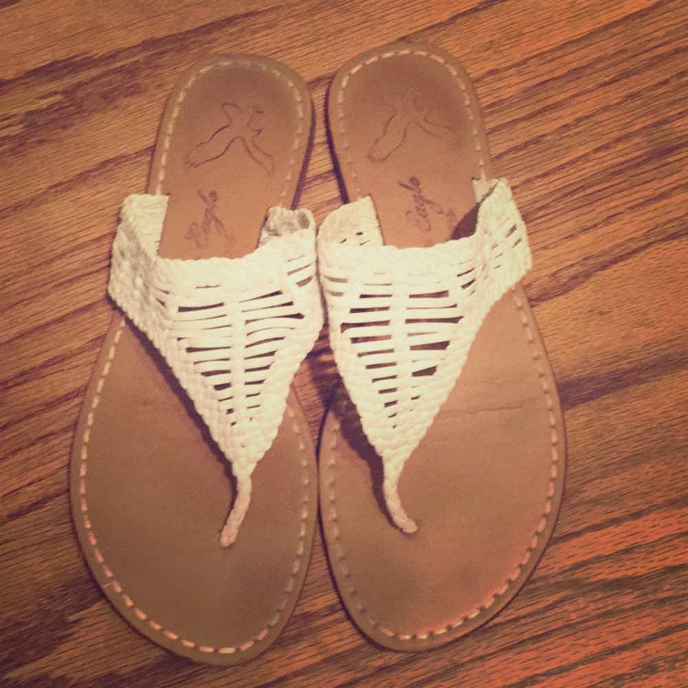 White flip flops